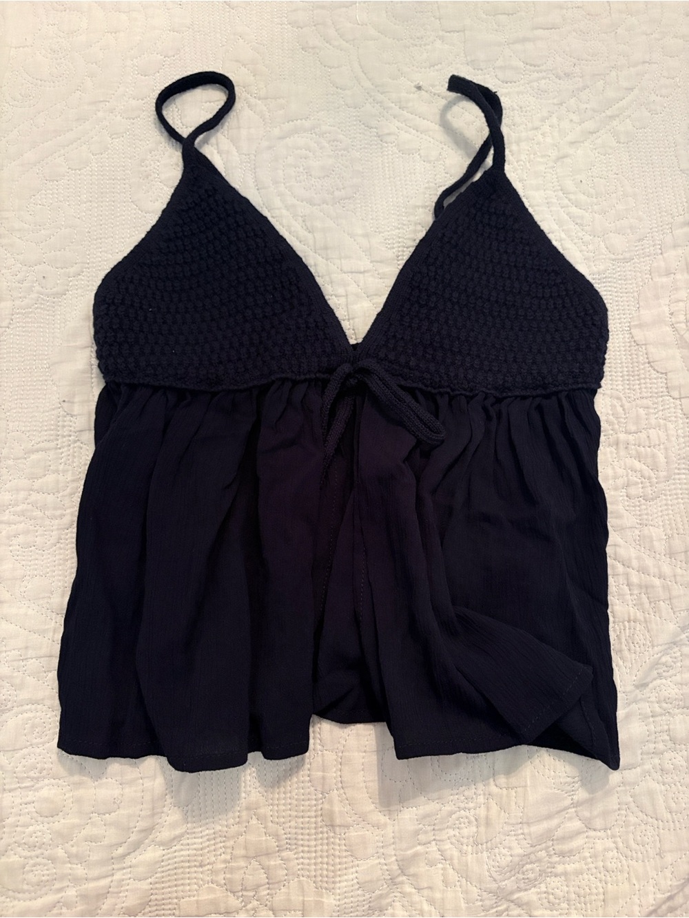 Garage Women's Navy Blue Flowy Tank Top - Picture 2 of 4